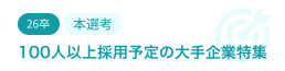 100人以上採用予定の大手企業