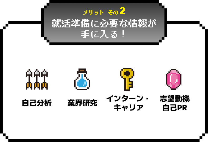 就活準備に必要な情報が手に入る！