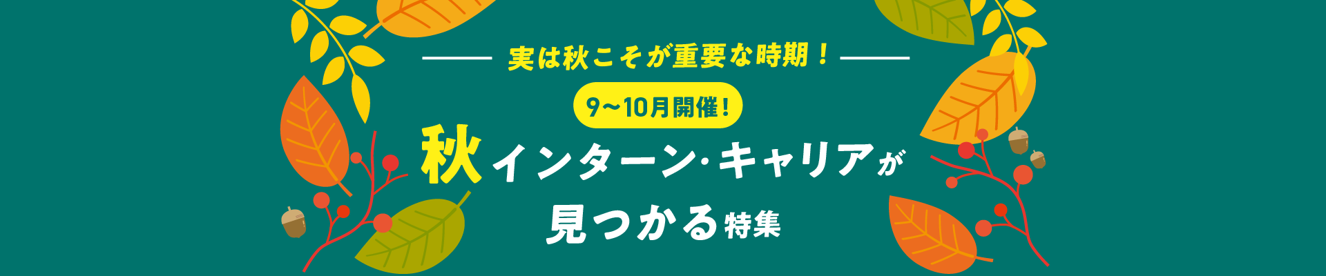 秋インターン・キャリアが見つかる特集