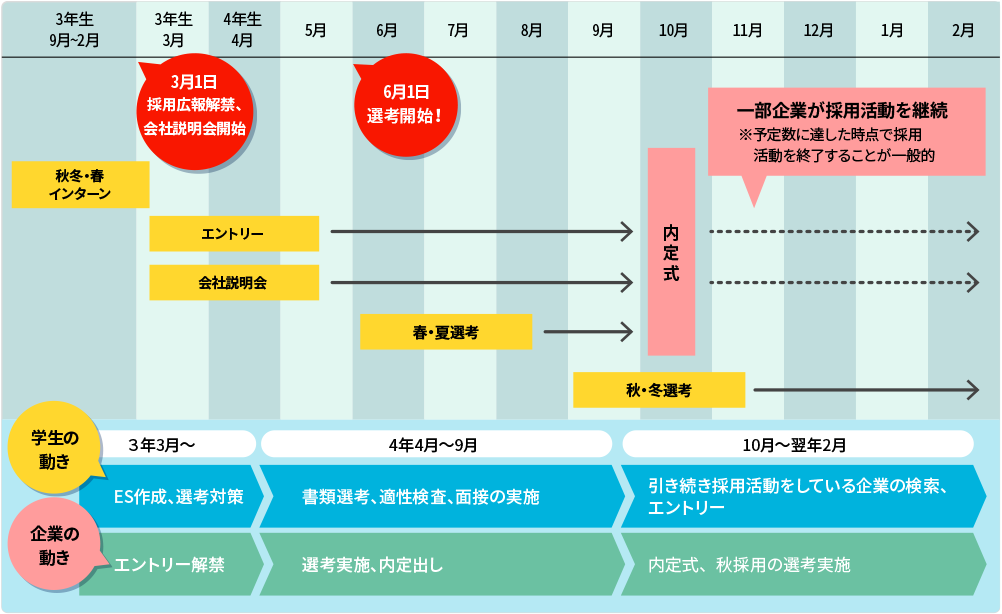 年間就活スケジュール