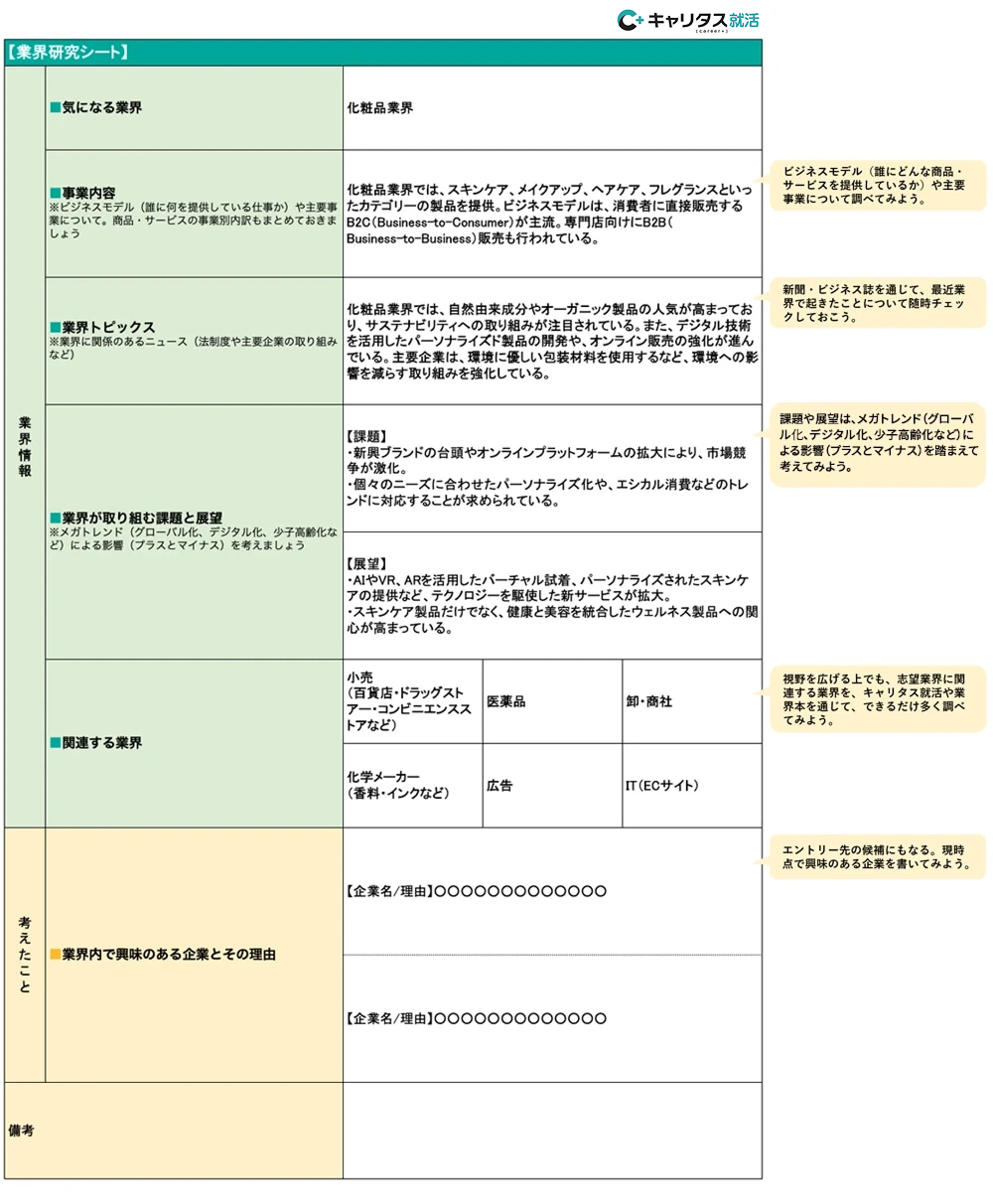 業界研究におけるノートのまとめ方は?
