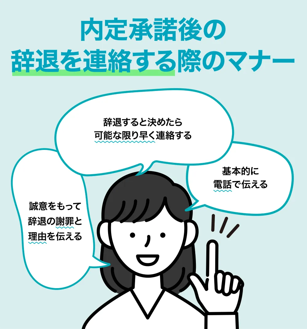 内定承諾後の辞退を連絡する際のマナー