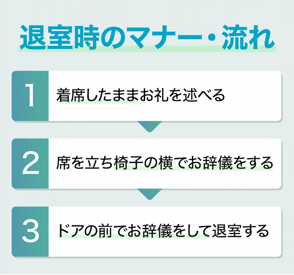 面接の退室マナー・流れとポイント