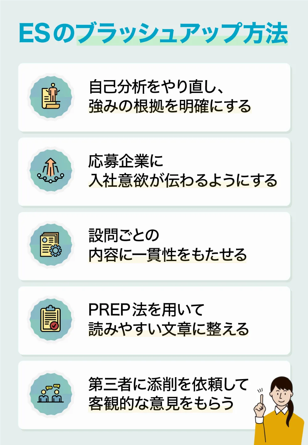 書類選考に落ちるESを「通るES」に変えるブラッシュアップの方法
